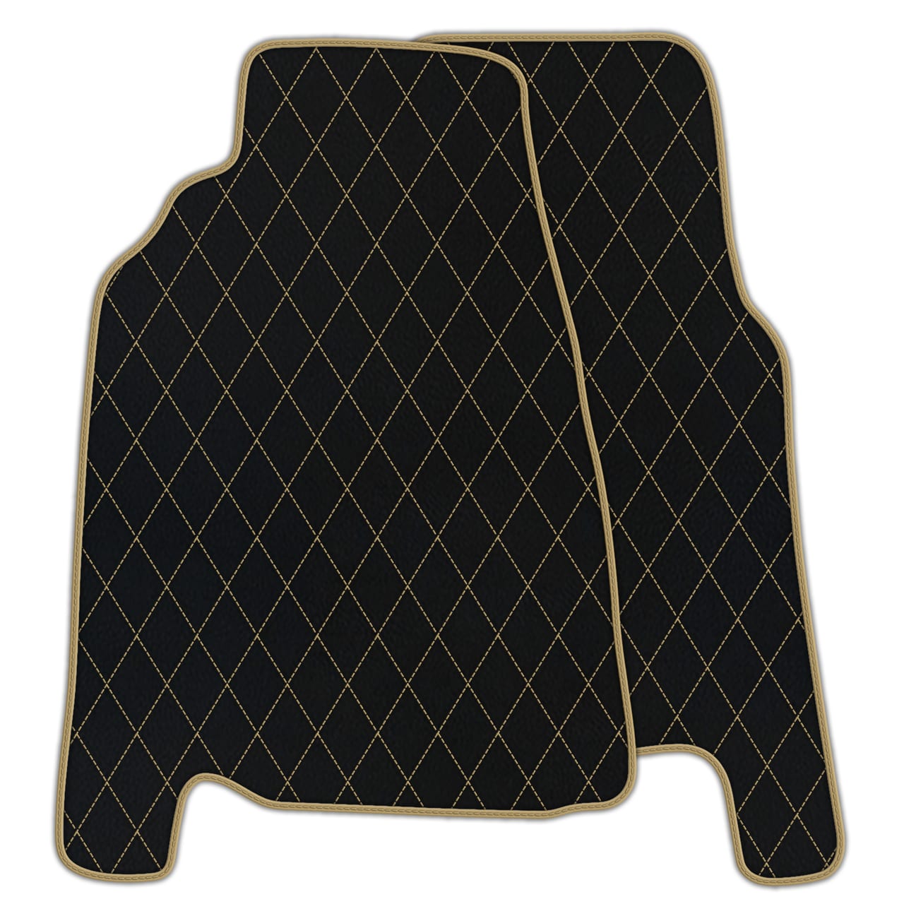 Tapis de sol en cuir noir diamant premium pour Ferrari 456 (1992-2003) - ajustement sur mesure, qualité supérieure.