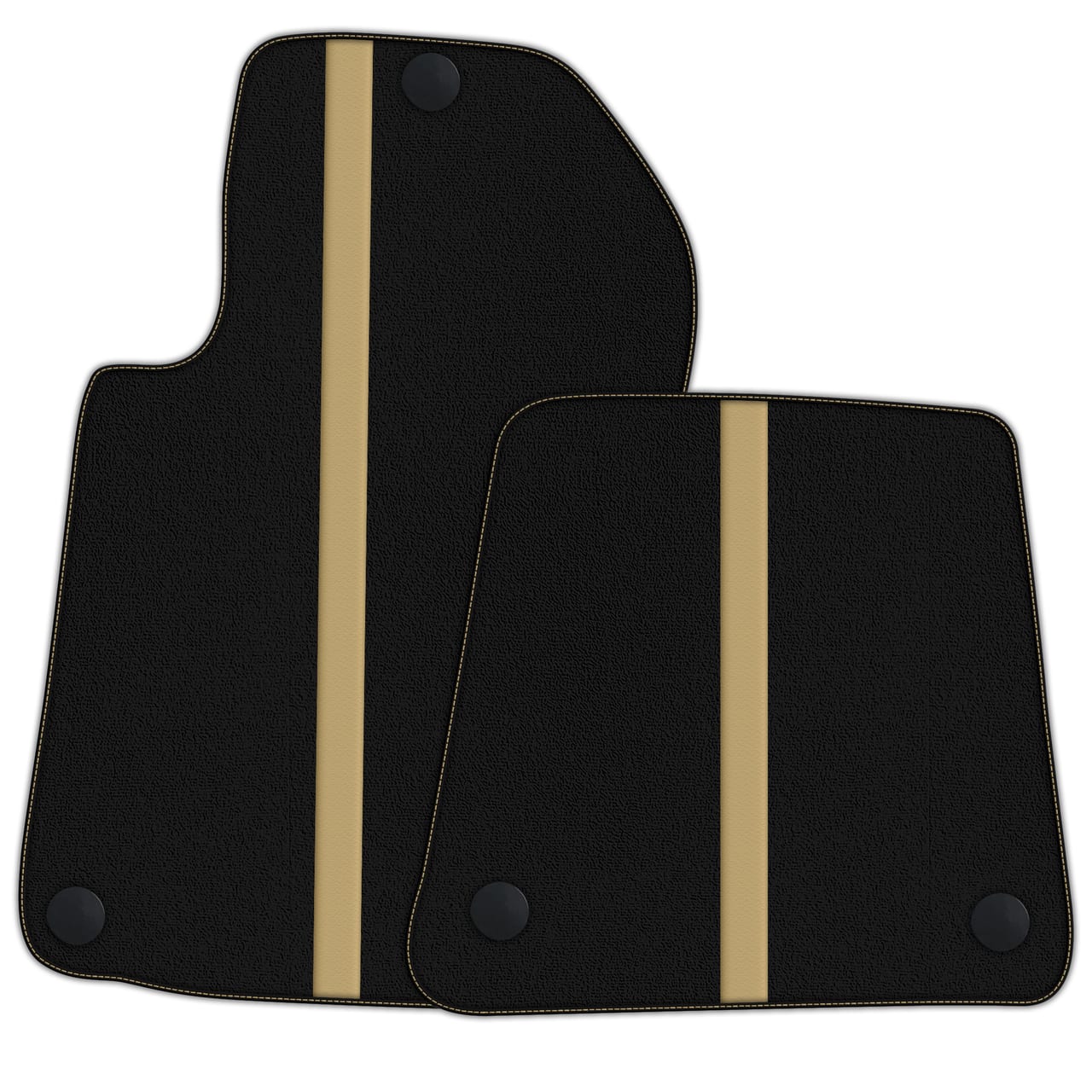 Luxurious black diamond leather floor mats for Ferrari 599 Coupe (2006-2012). Custom fit, premium quality, precise fitment.