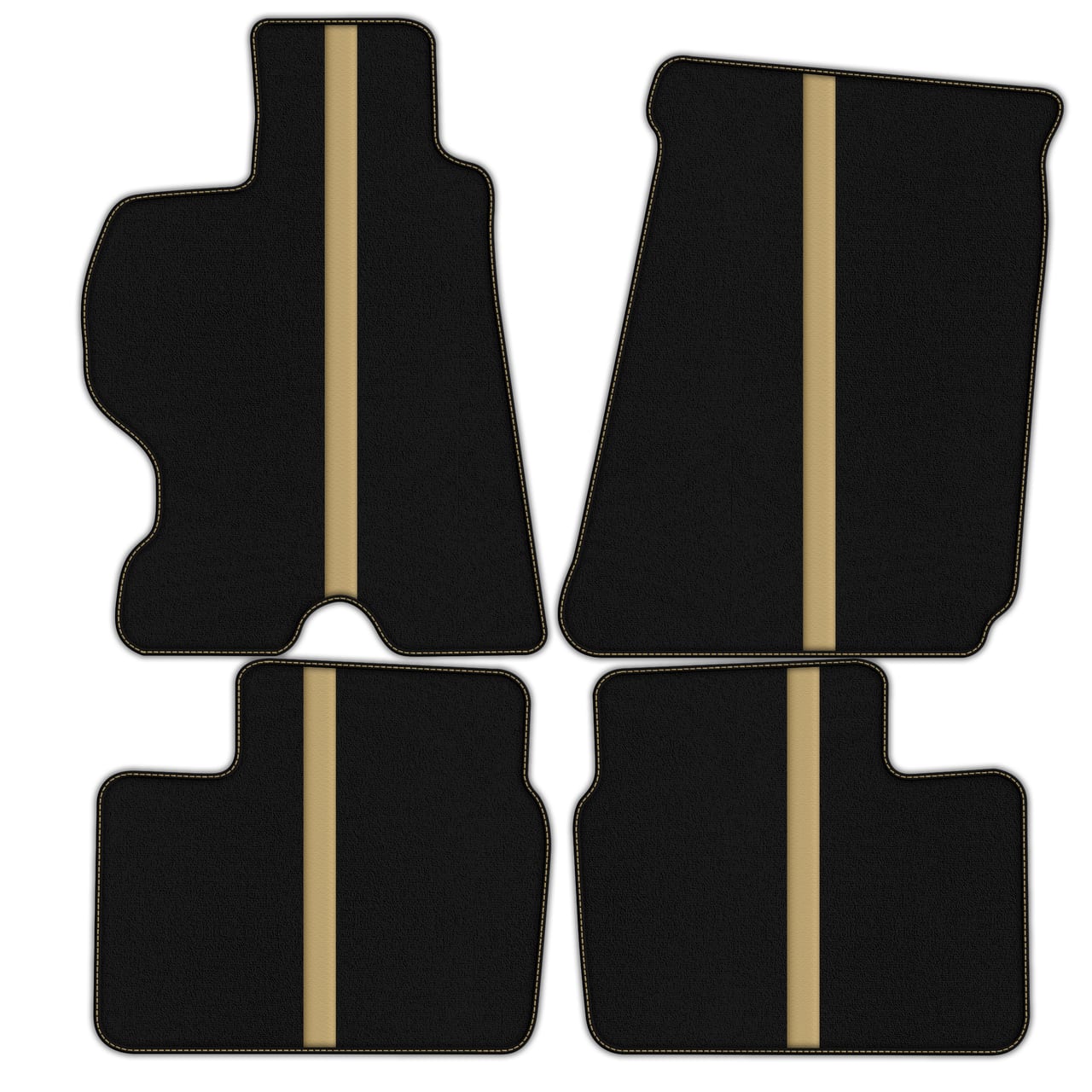 Luxury black diamond leather floor mats for Ferrari FF (2011-2016). Custom fit, premium quality, precise fitment.