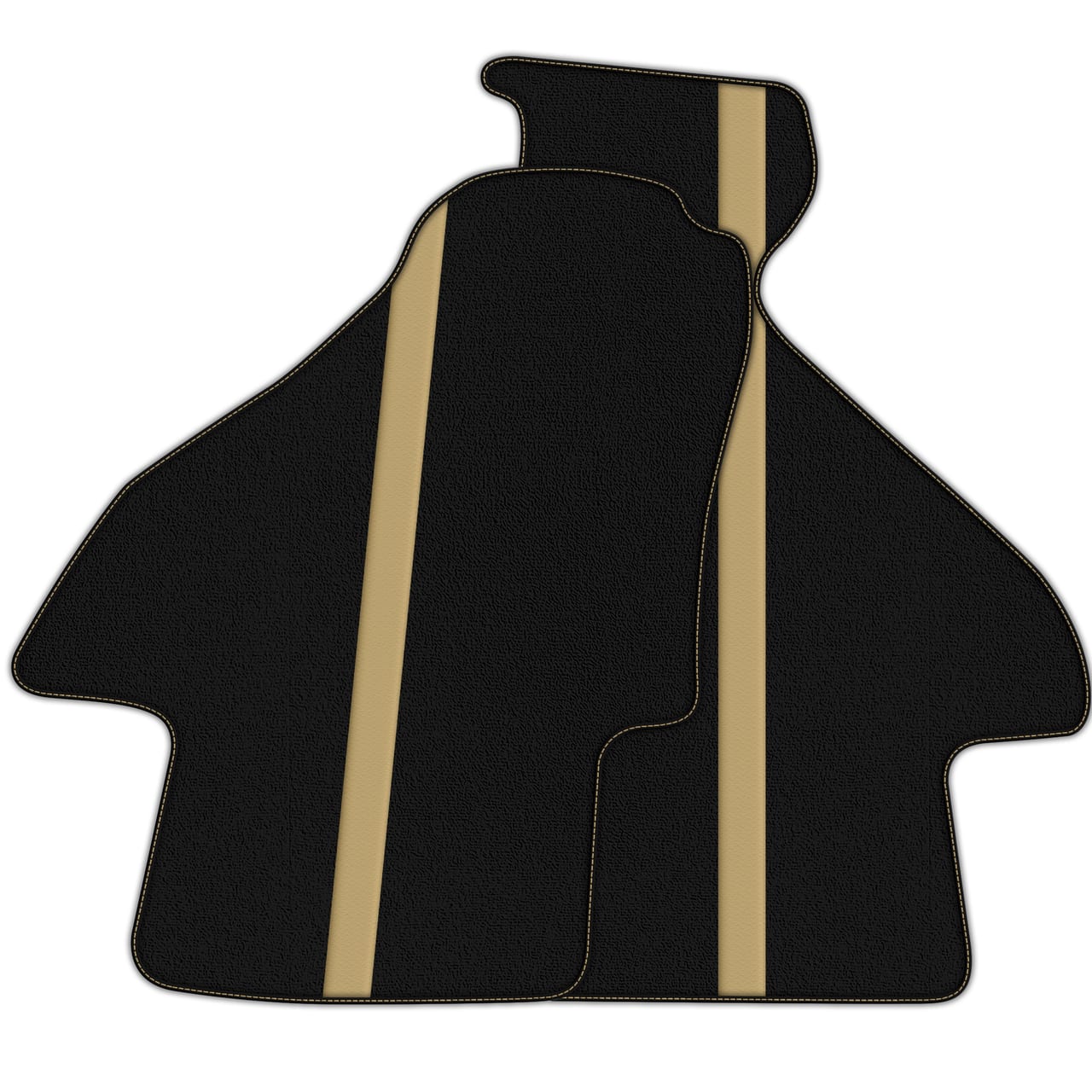 Tappetini in pelle nera di lusso per Ferrari Mondial Coupe (1983-1993). Misura personalizzata, qualità premium, vestibilità p