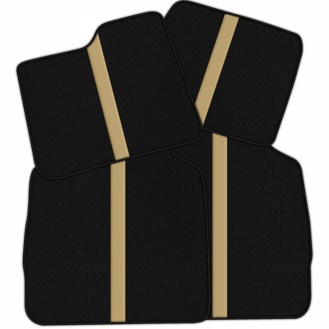 Premium Black Diamond Leather Floor Mats for Ferrari Purosangue (2023-2024). Custom fit, precise fitment, premium quality.