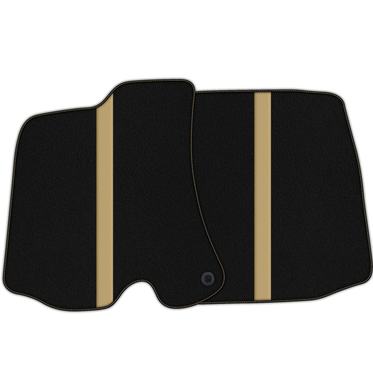 Luxury Black Diamond Leather Floor Mats for Ferrari Roma (2021-2024). Custom fit, premium quality, precise fitment.
