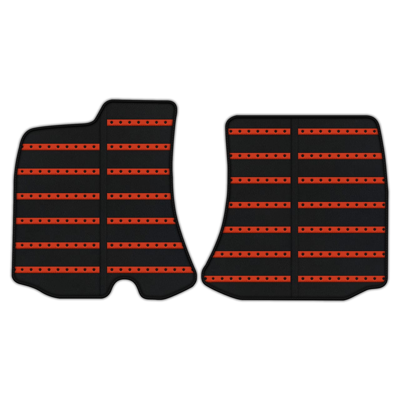 Luxury Daytona Design Leather Floor Mats for Ferrari Roma (2021-2024) in diamond leather; custom fit, premium quality, precis
