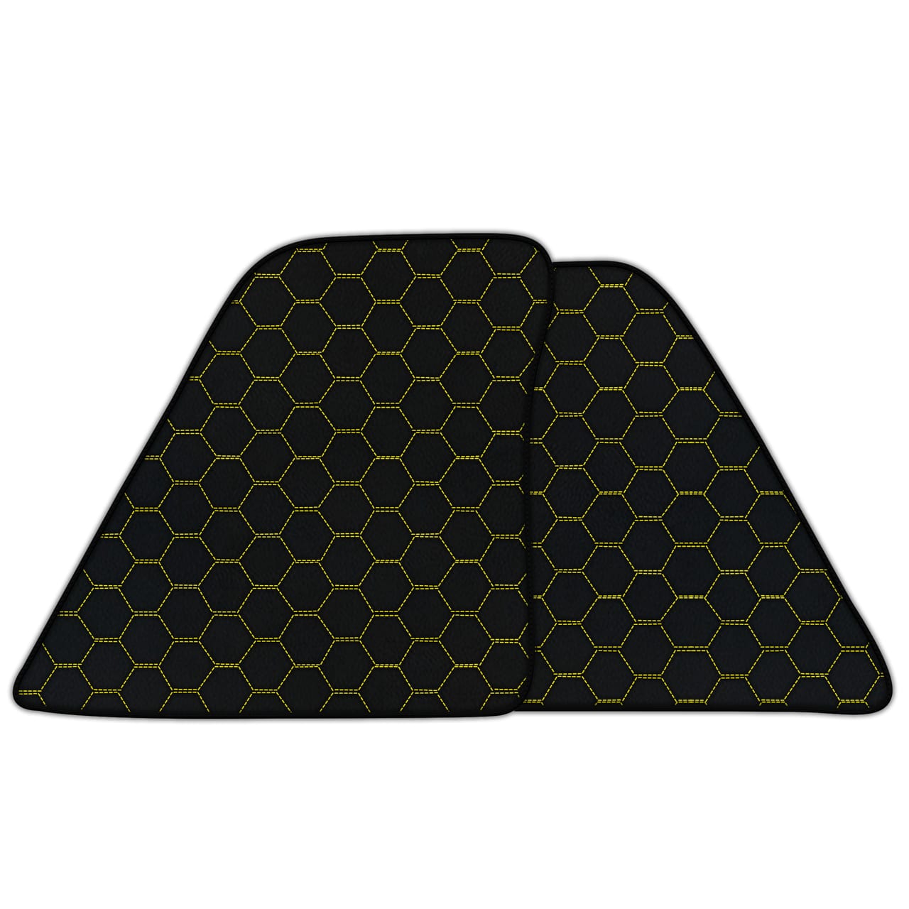 Customizable leather floor mats for Ferrari SF90 Stradale (2019-2024). Premium carbon fiber, symmetrical hex pattern, custom
