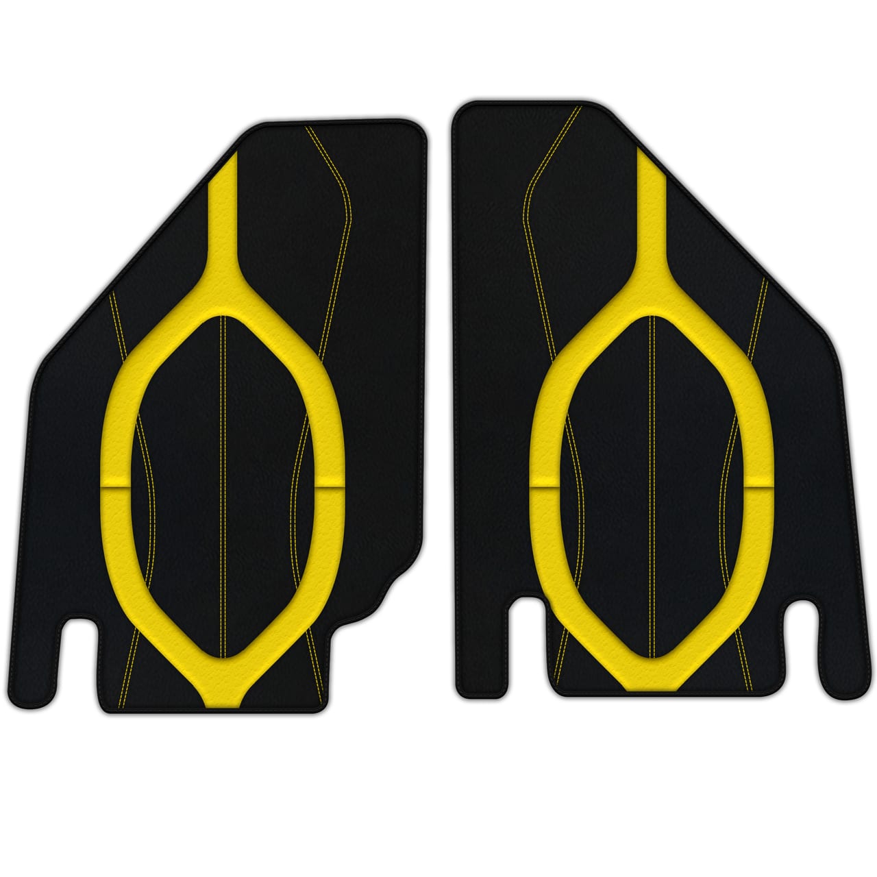Ferrari Countach diamond leather floor mats - custom fit, premium quality