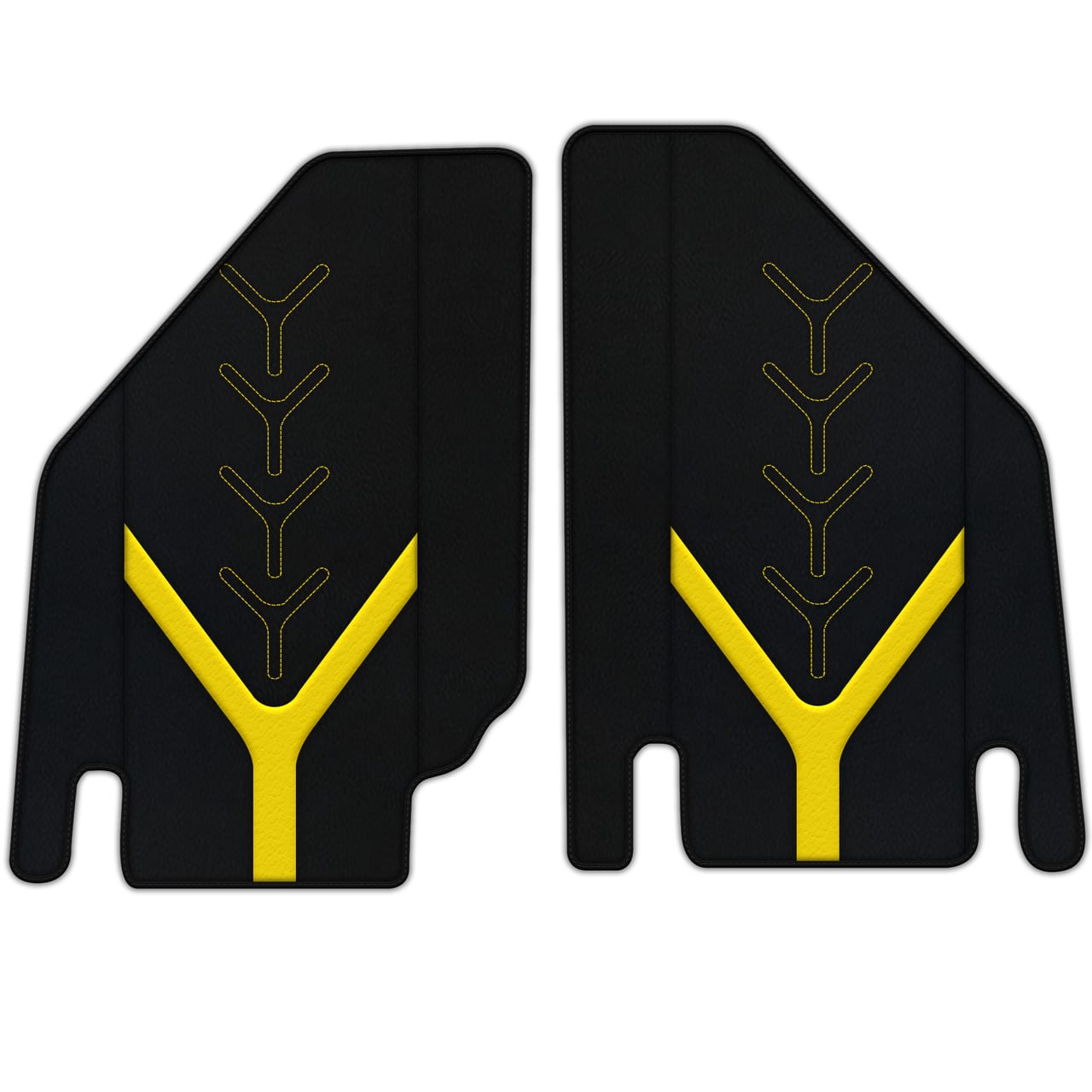 Ferrari Countach diamond leather floor mats - custom fit, premium quality
