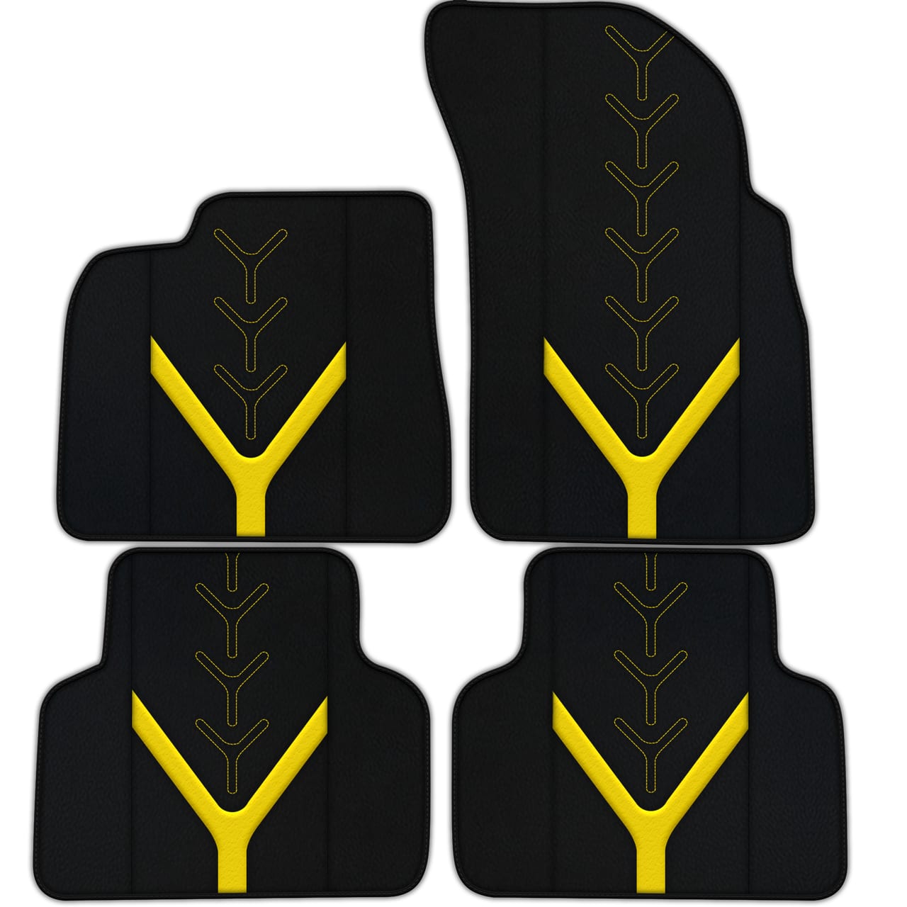 Custom leather floor mats for Ferrari Urus, diamond leather, premium quality, custom fit, precise fitment, luxurious protecti