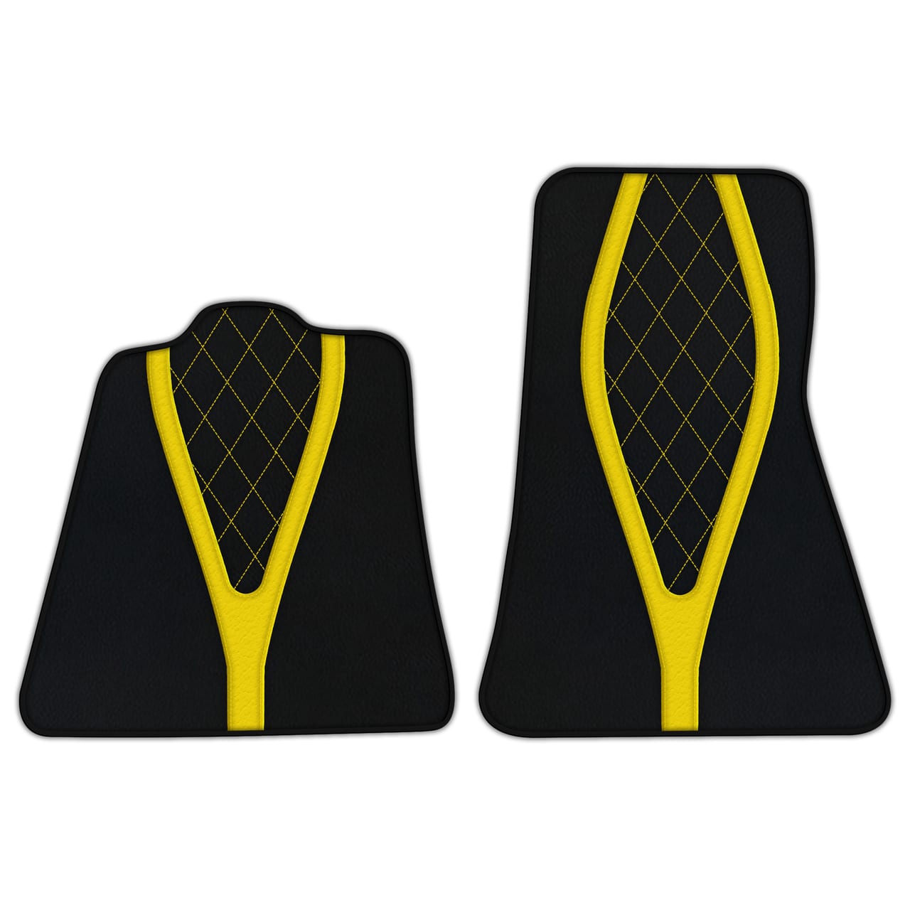 Ferrari MP4-12C diamond leather floor mats - custom fit, premium quality