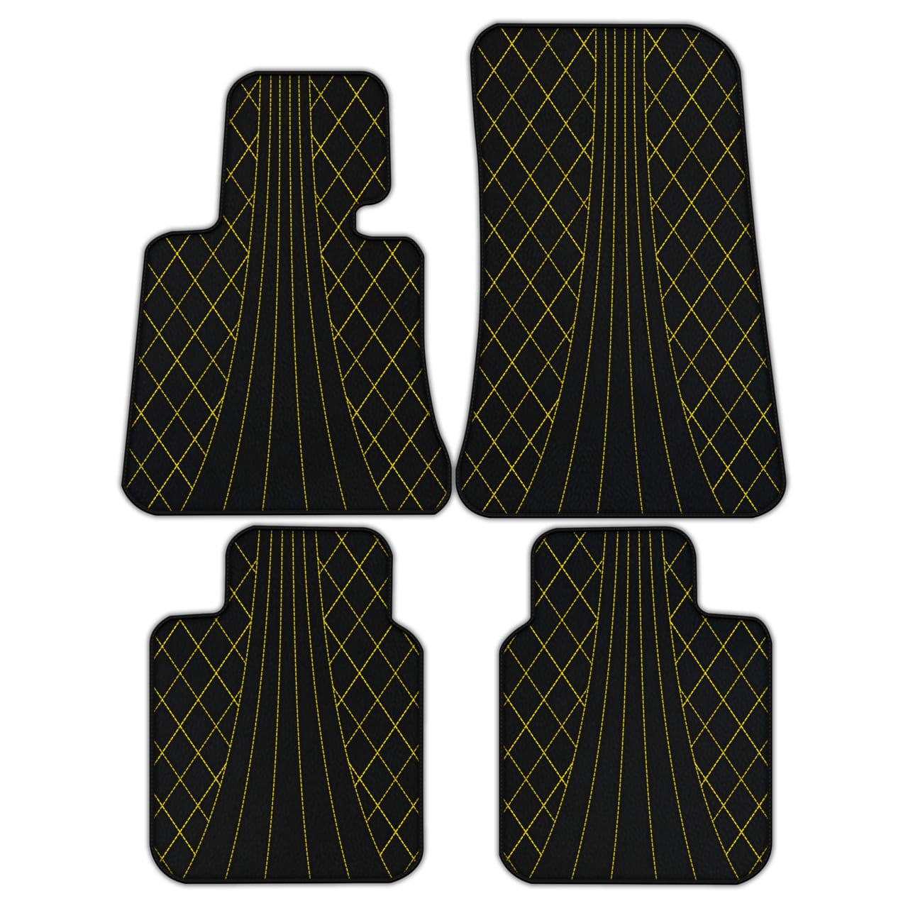 Ferrari Phantom Drophead Coupe diamond leather floor mats - custom fit, premium quality