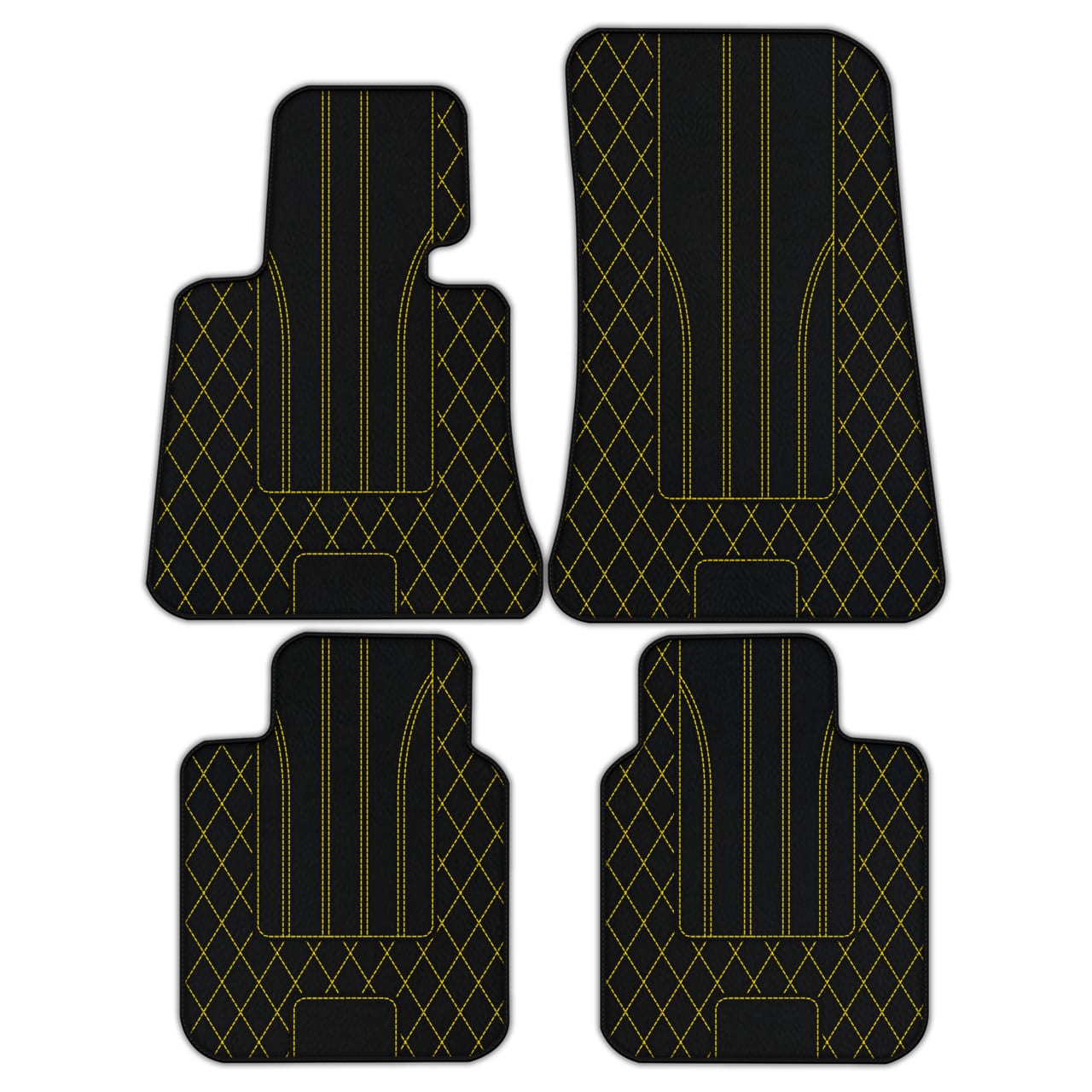 Ferrari Phantom Drophead Coupe diamond leather floor mats - custom fit, premium quality