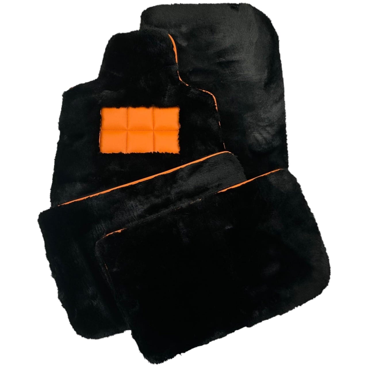 Ferrari Shadow diamond leather floor mats - custom fit, premium quality