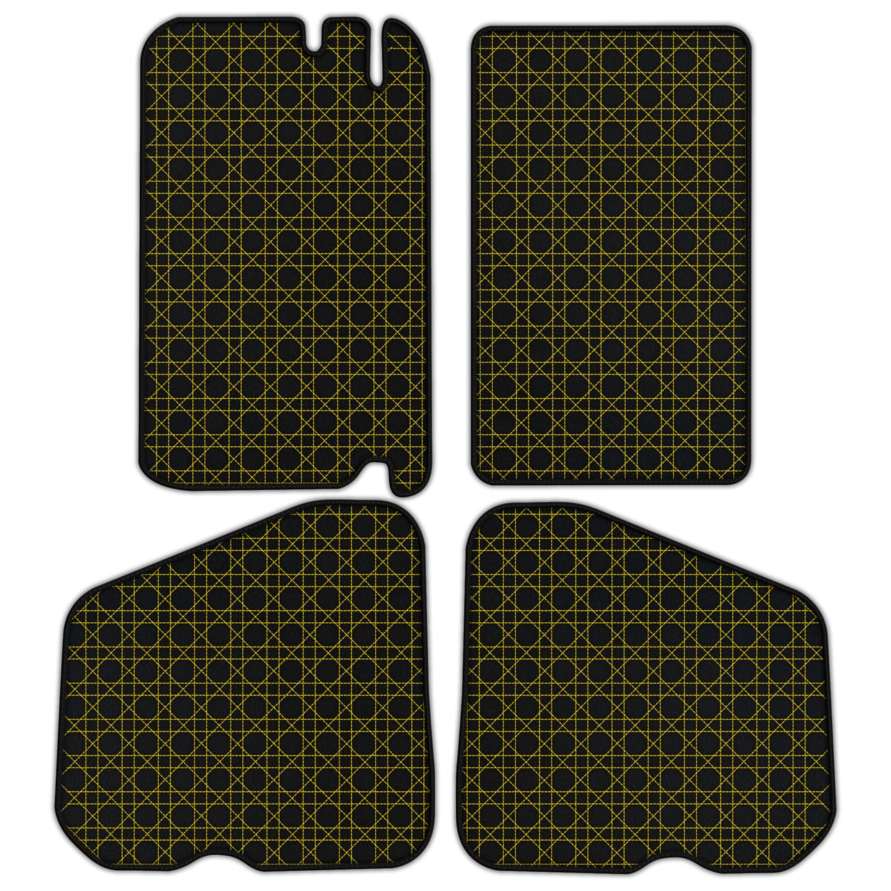 Ferrari Shadow diamond leather floor mats - custom fit, premium quality