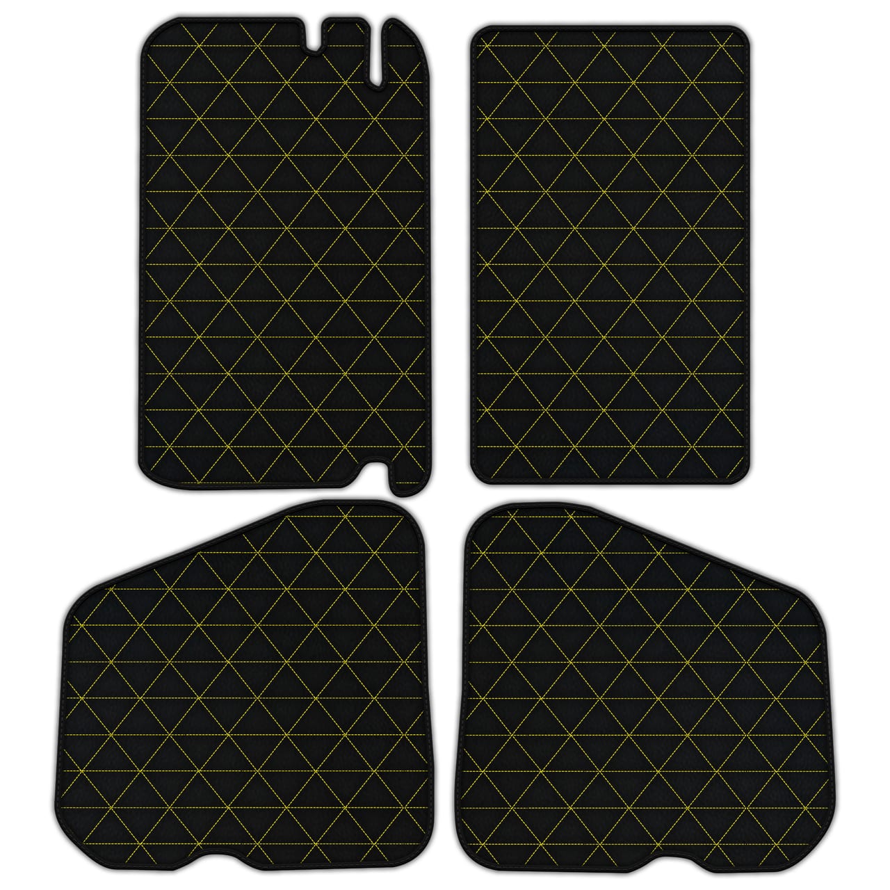 Ferrari Shadow diamond leather floor mats - custom fit, premium quality