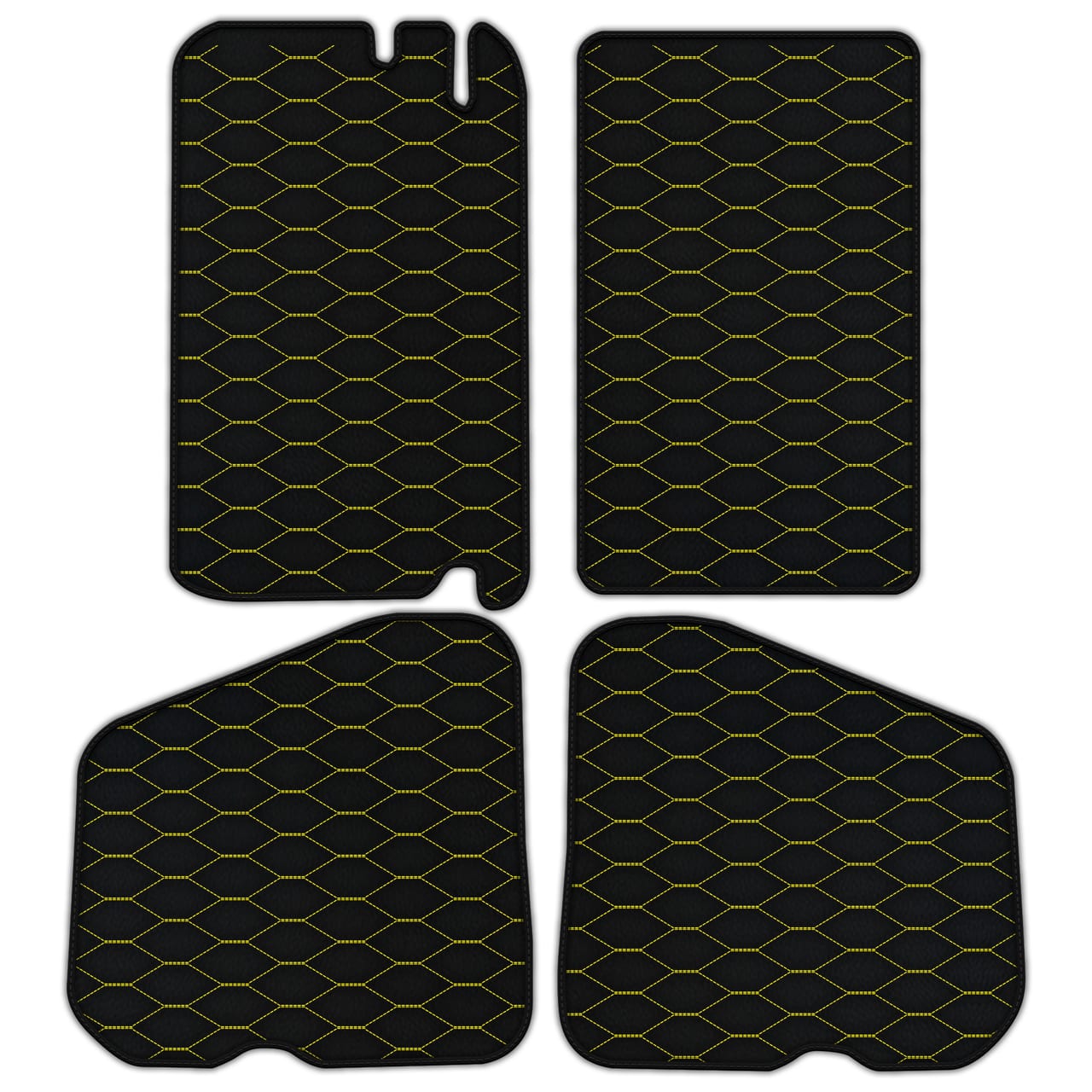Ferrari Shadow diamond leather floor mats - custom fit, premium quality
