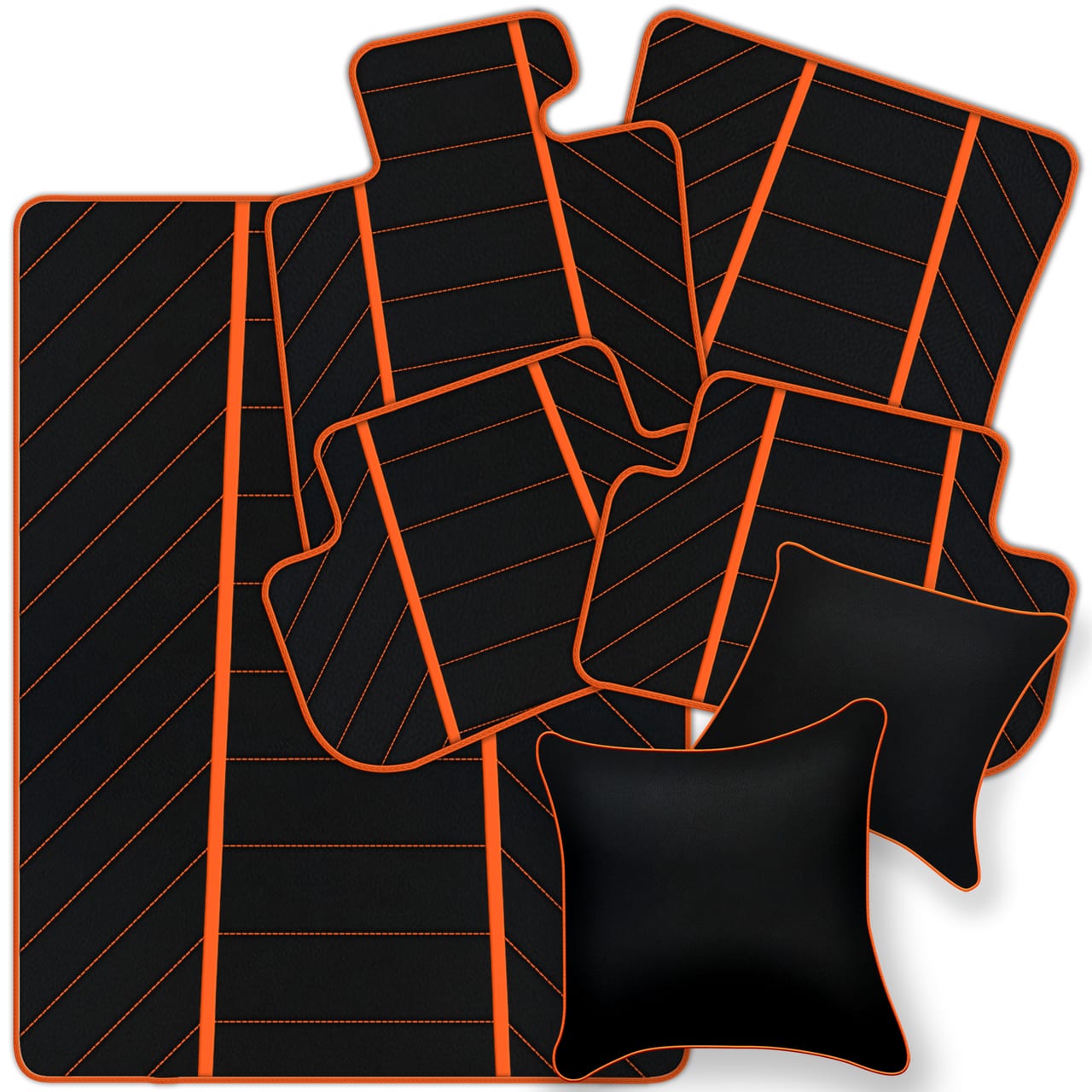 Ferrari Wraith diamond leather floor mats - custom fit, premium quality