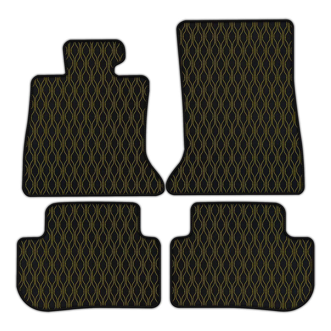 Ferrari Wraith diamond leather floor mats - custom fit, premium quality