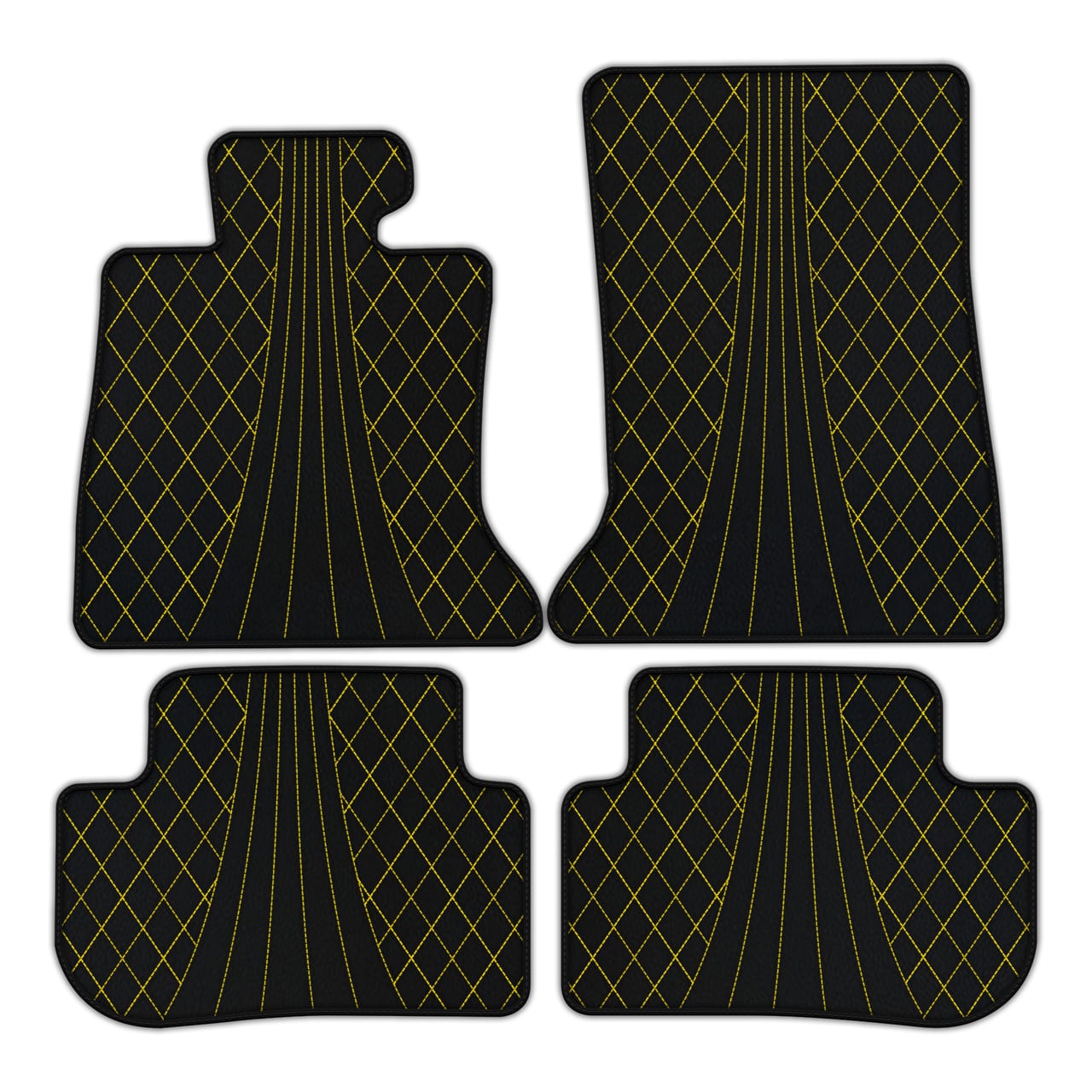 Ferrari Wraith diamond leather floor mats - custom fit, premium quality